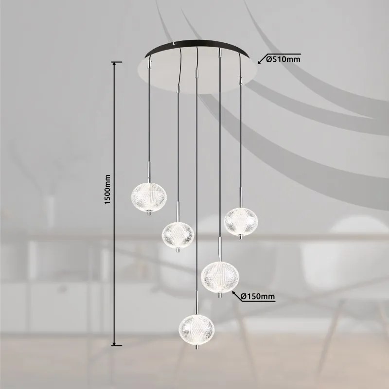 Lustra LED suspendata design modern AIDA 5L