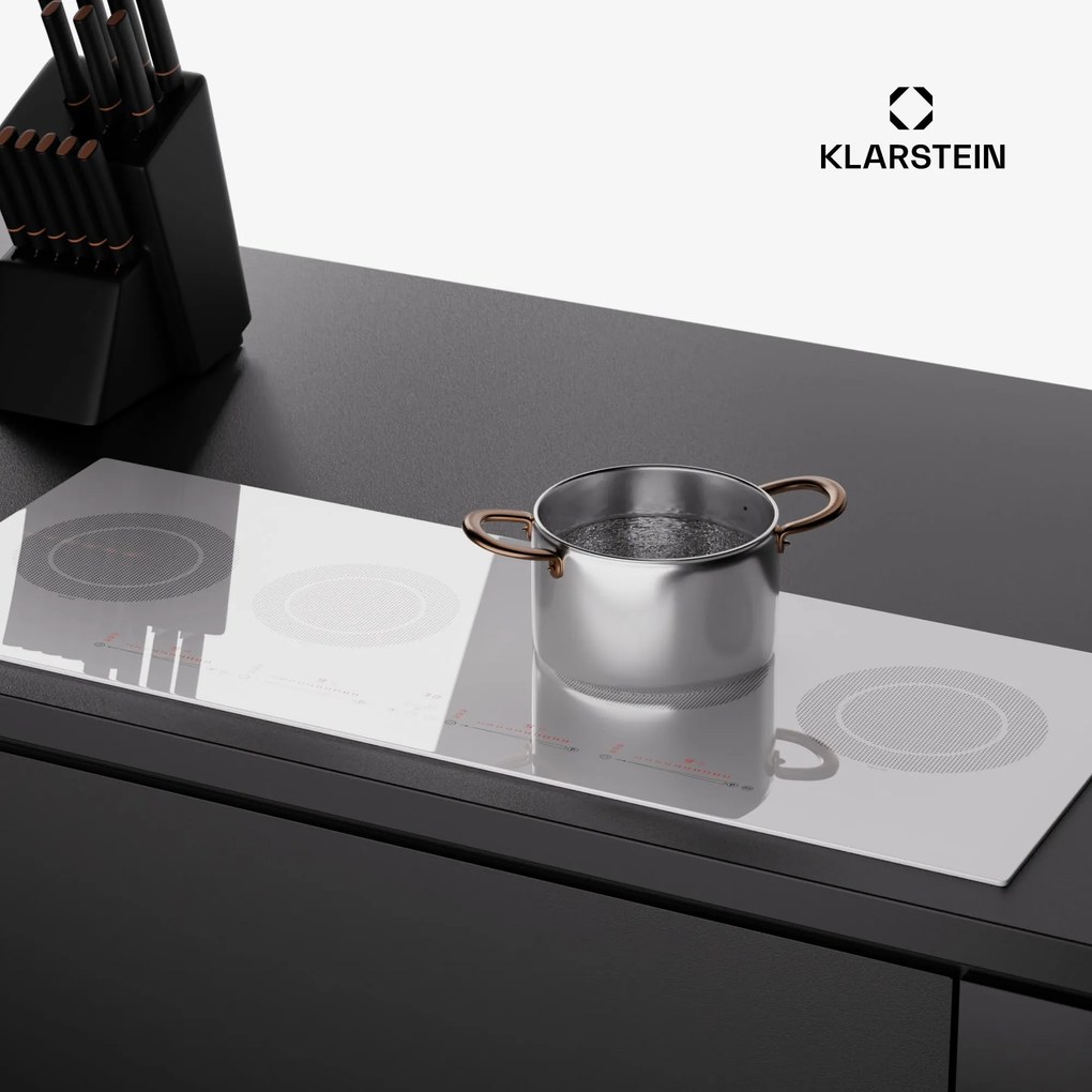 Klarstein Masterzone Slim Round plită cu inducție, max. 7200 W, încorporat, 4 zone