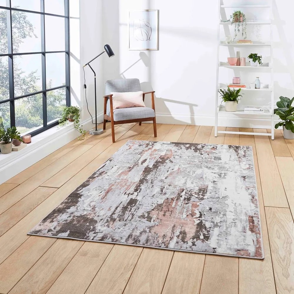 Covor Think Rugs Apollo, 120 x 170 cm, gri-roz