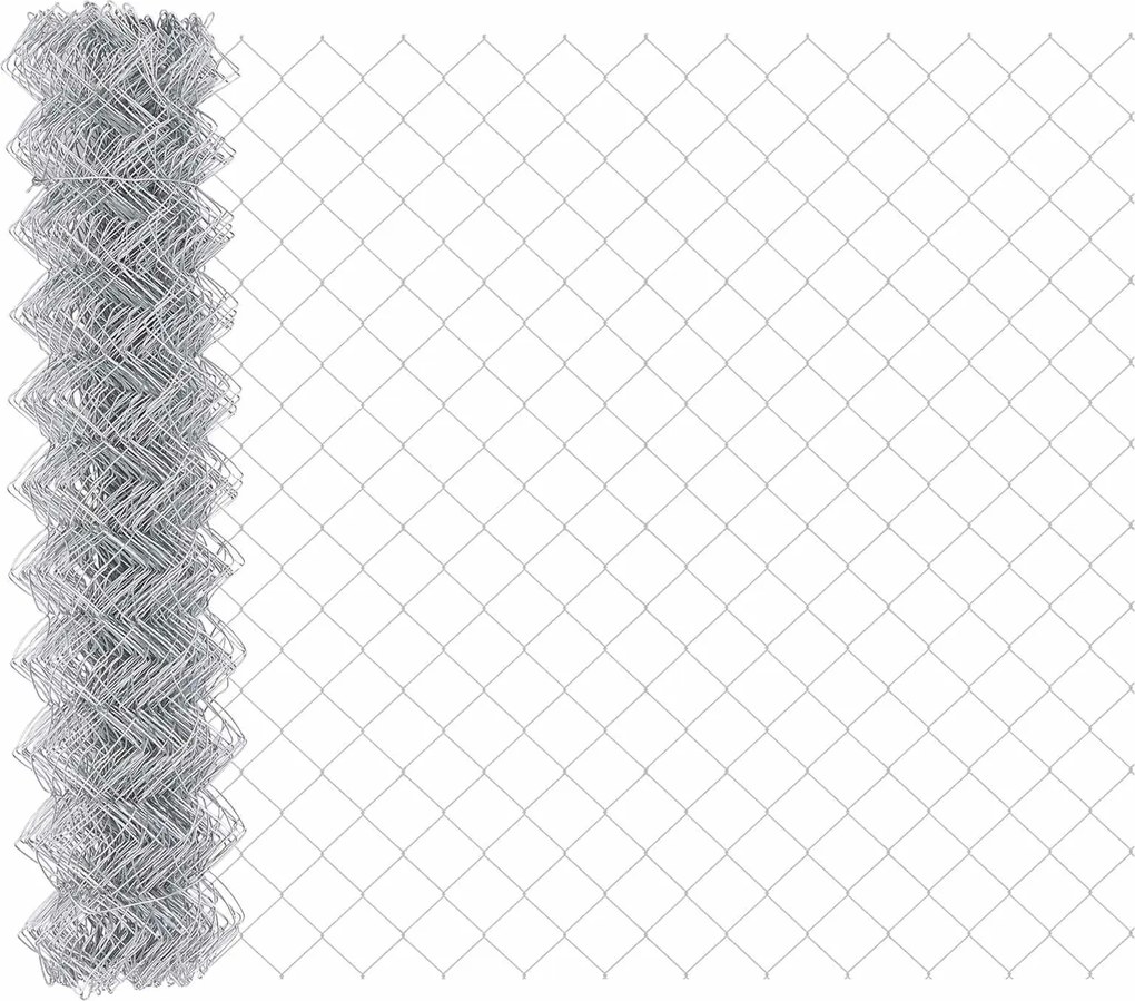 vidaXL Gard cu plasă de sârmă Argintiu 10 x 1,2 m Oțel galvanizat