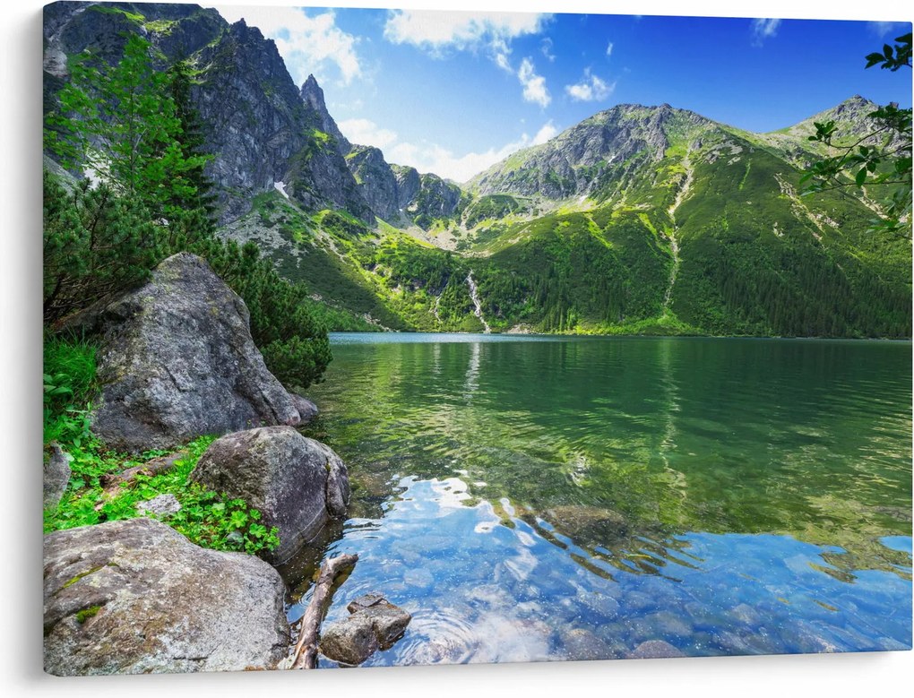Tablou cu lac în munții Tatra (70x50 cm)