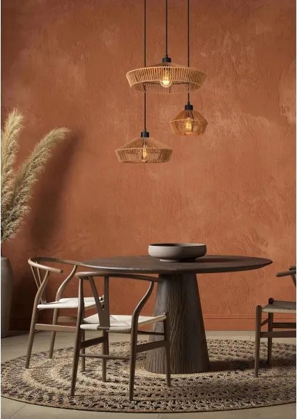 Lustră pe cablu Lucide 10413/03/72 YUNKAI 3xE27/60W/230V maro