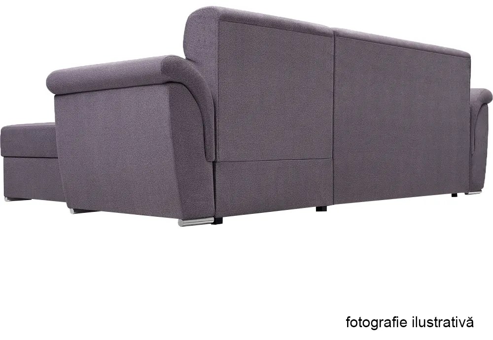 Set de canapea, ţesătură Queens maro, dreapta, FABO