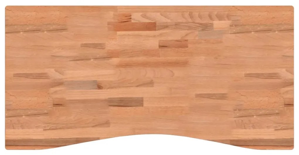 356054 vidaXL Blat de birou, 100x(45-50)x2,5 cm, lemn masiv de fag