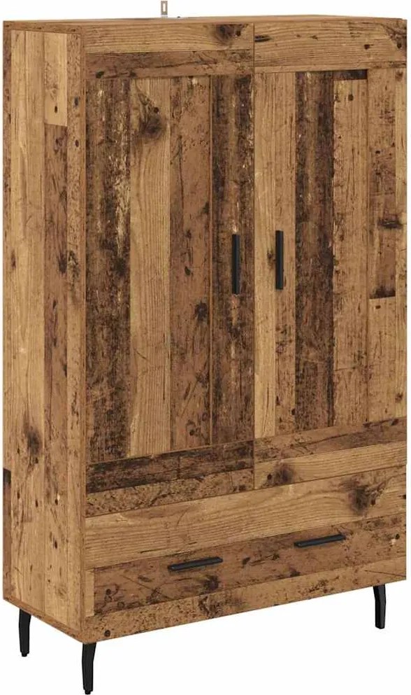 vidaXL Bufet cu sertar Lemn Vechi 69,5 x 31 x 115 cm Lemn compozit