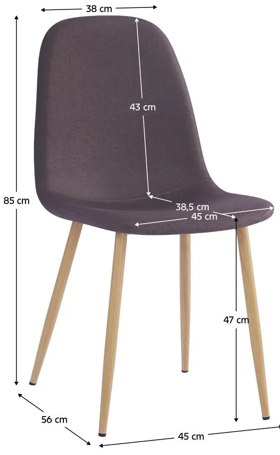 Scaun sufragerie Laga (maro închis + fag) . 1116391