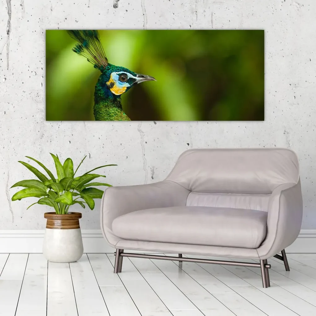Tablou cu păun (120x50 cm), în 40 de alte dimensiuni noi