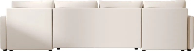 Coltar extensibil in forma de U VENORIA, crem, 285x146 cm + 2 perne GRATUIT