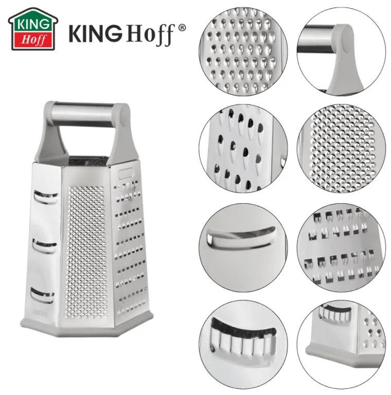 Razatoare Kinghoff KH-1991, 6 suprafete, Otel inoxidabil, Argintiu