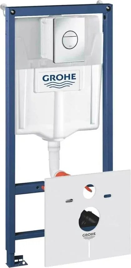 Set rezervor incastrat 4 in 1 Grohe Rapid SL cadru si clapeta Nova Cosmopolitan cu izolare fonica