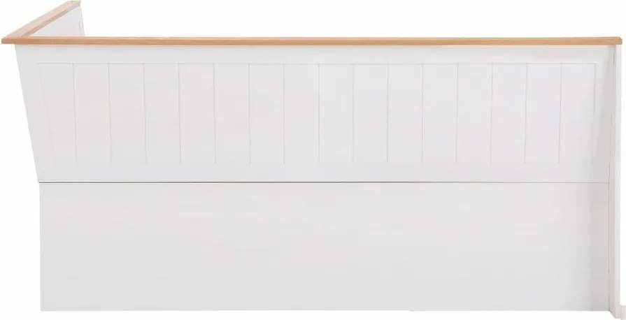 Bancă de colț variabilă din lemn masiv de pin Støraa Silas, alb