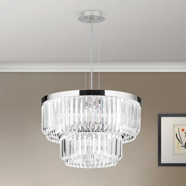 Candelabru, Lustra LED design LUX PRISM, chrome