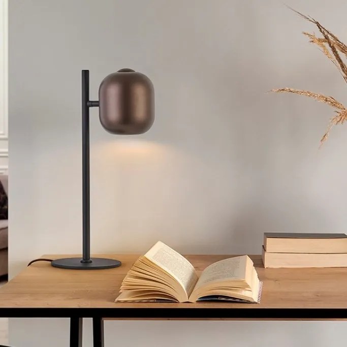 Veioza, Lampa de masa metal maro inchis Nimes