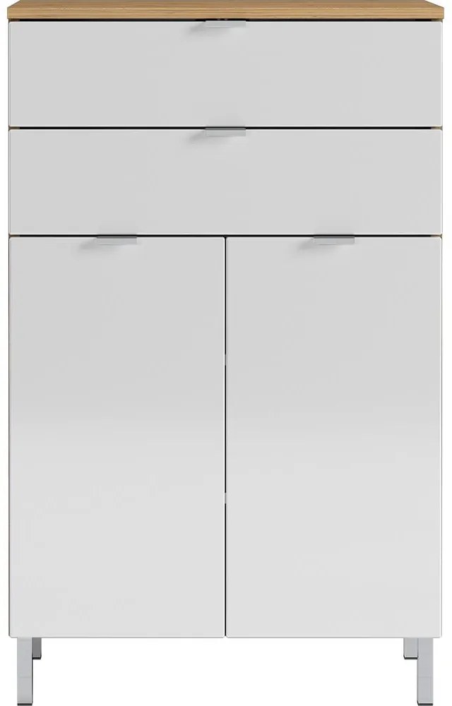 Dulap în decor de stejar Germania Mauresa, înălțime 97 cm, alb