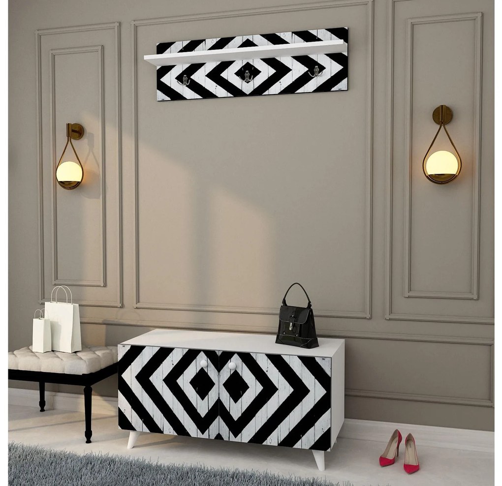 Mobilier Hol Vopami (negru + alb) . 1093912