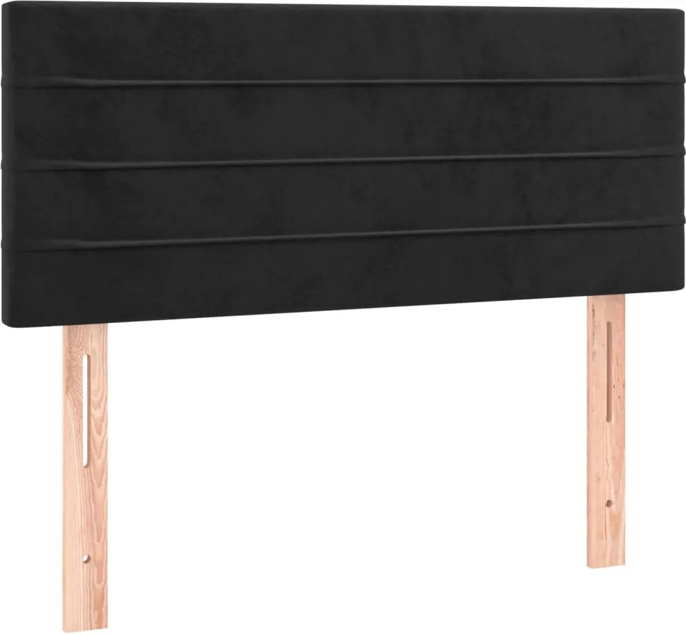 vidaXL Tăblie de pat, negru, 80x5x78/88 cm, catifea