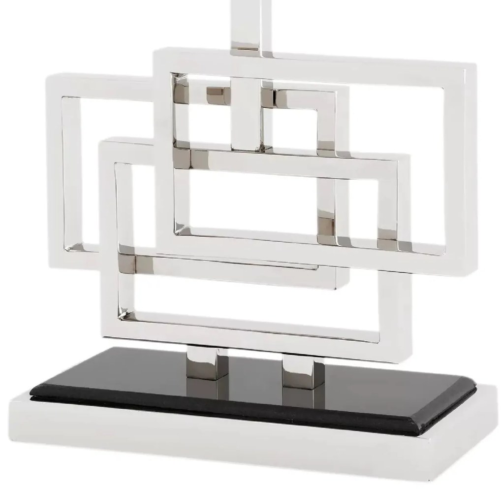 Veioza, lampa de masa eleganta, clasica, finisaj nickel, Windolf 109625 HZ