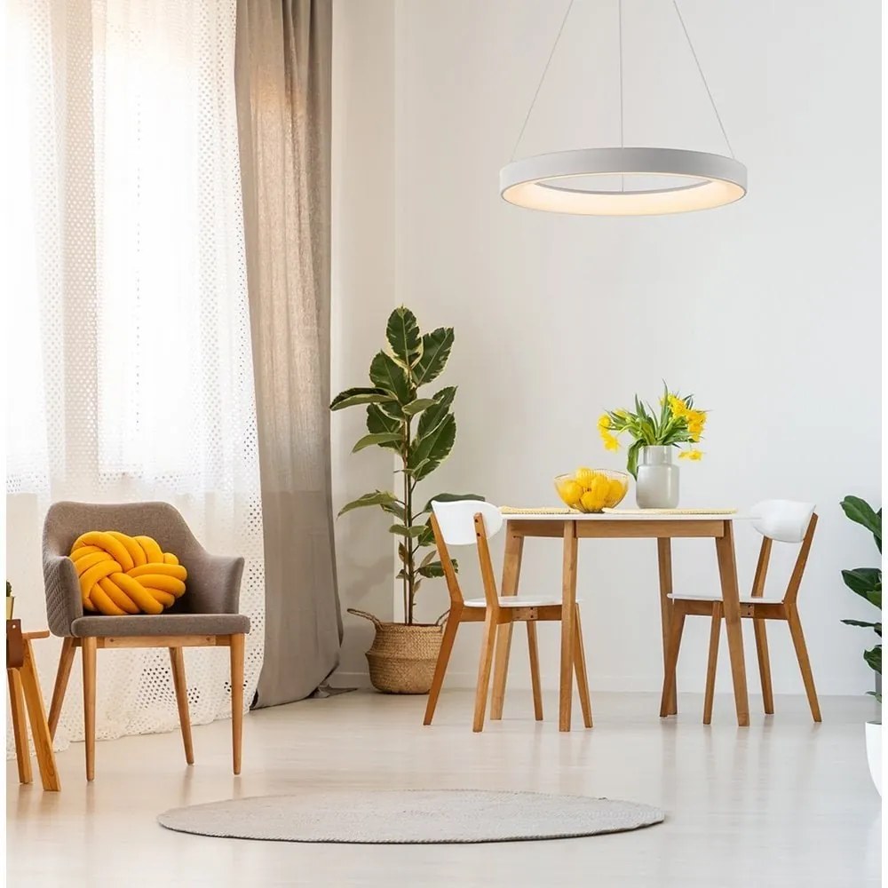 Lustra LED inteligenta design circular NISEKO II White 65cm