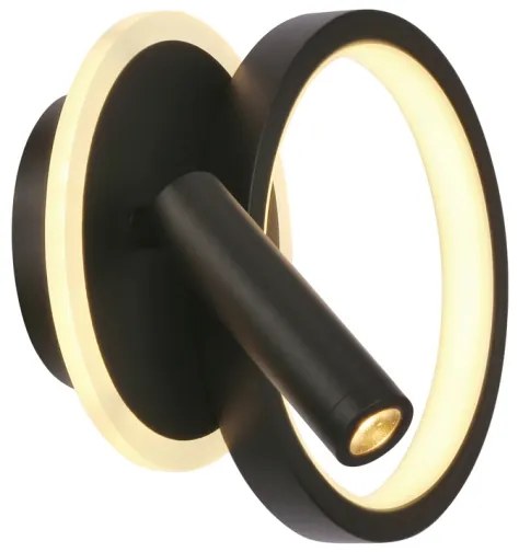 Spot LED de perete MONET LED/16W/230V, negru