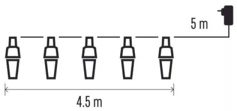 Instalație luminoasă LED de exterior pentru Crăciun 10xLED/9,5 m IP44 alb rece