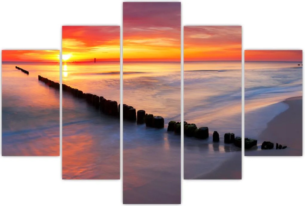 Tablou - Apus de soare, Marea Baltică, Polonia (150x105 cm)