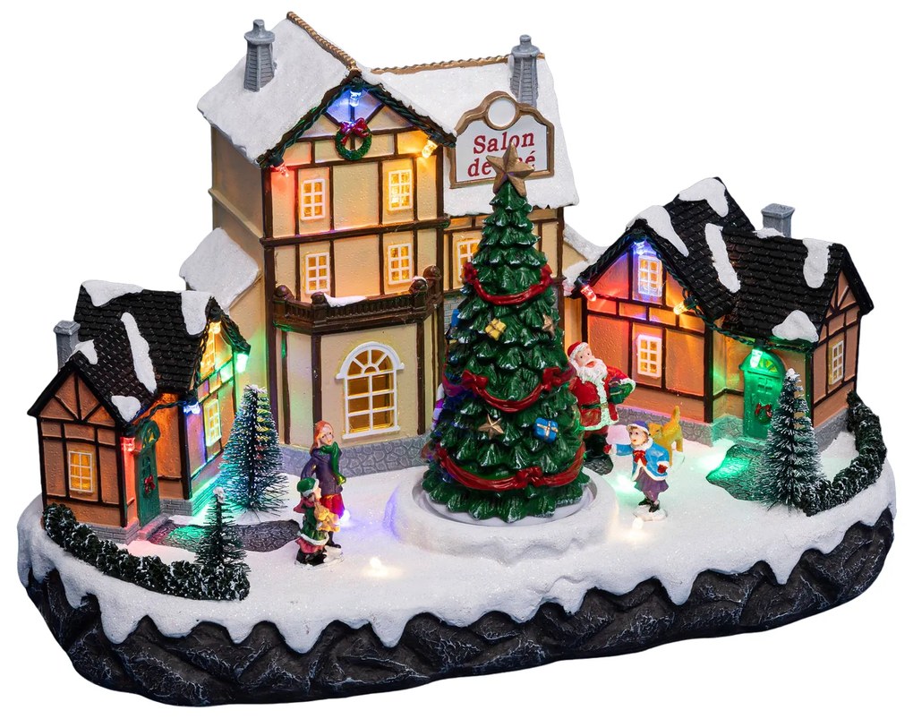 Figurina de Crăciun, Cafenea cu iluminare LED