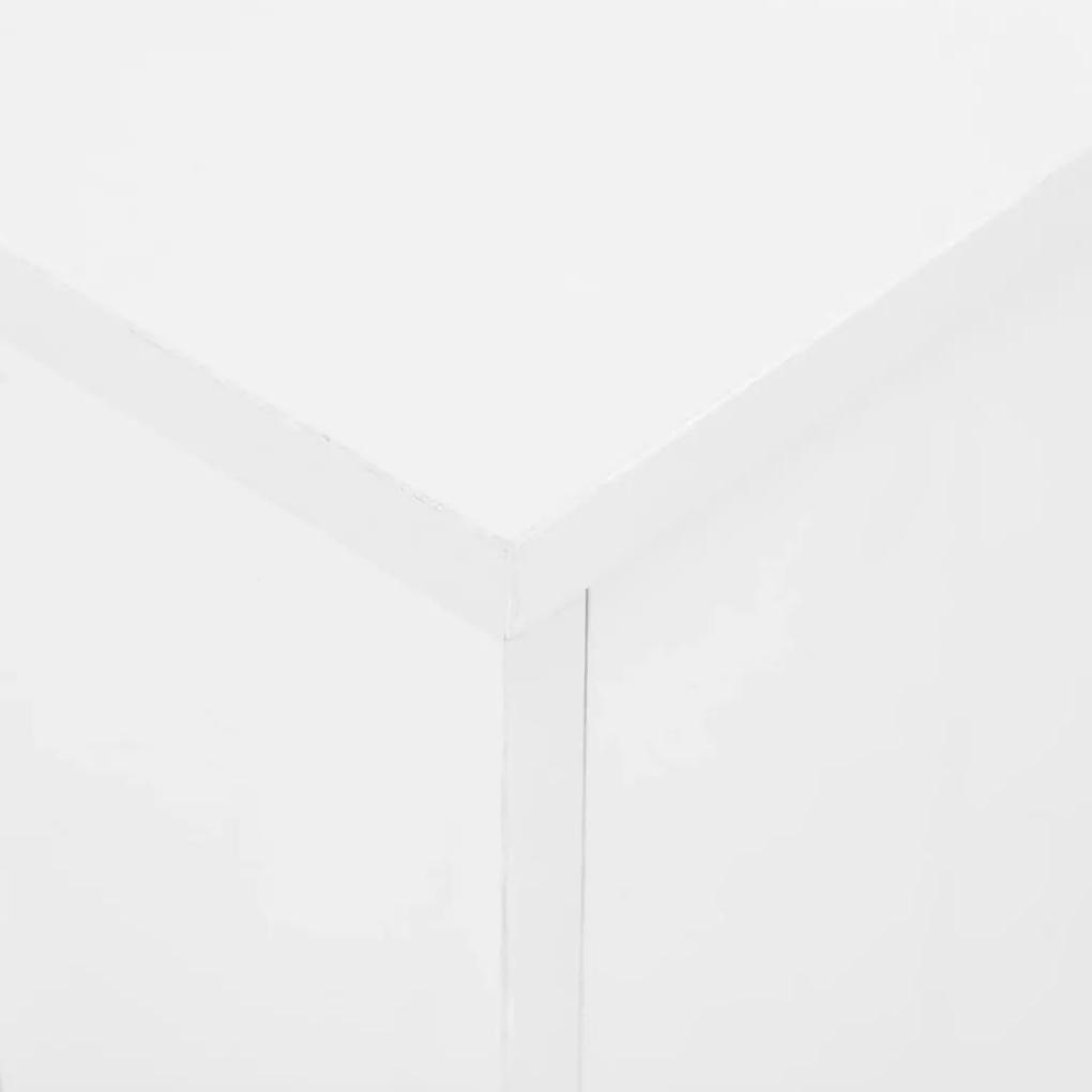 Masa de bucatarie extensibila, alb lucios, 175 x 90 x 75 cm 1, Alb