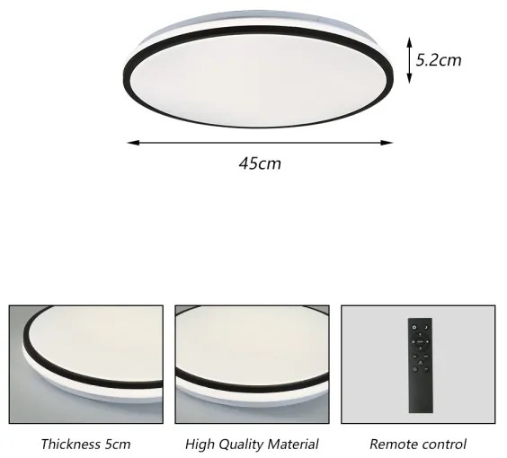 Plafonieră LED dimabilă Brilagi SMART LED/36W/230V d. 45 cm Wi-Fi Tuya + telecomandă