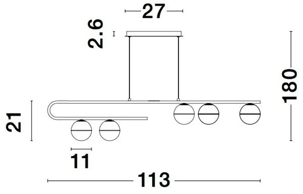 Lustra cu 5 surse de lumina design modern CANTONA NVL-9960616