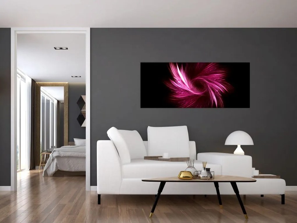 Tablou - abstracția în roz (120x50 cm)