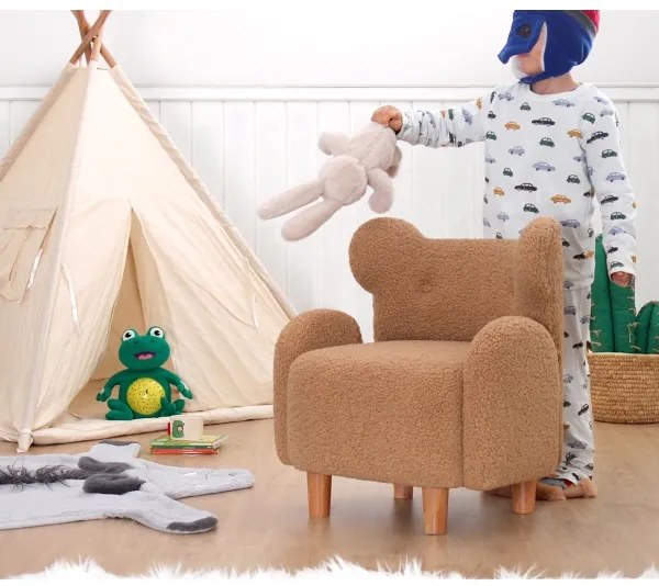Fotoliu pentru copii TOBI maro