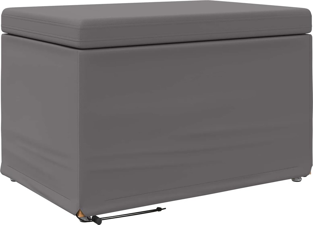 vidaXL Taburet Gri 61 x 41 x 40 cm Piele ecologică și lemn stratificat