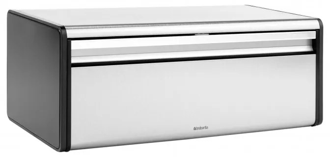 Cutie de paine Brabantia Fall Front 107852, 18 L, 46.5x25 cm, Montare lanaga perete, Fara amprenta, Inox/mat