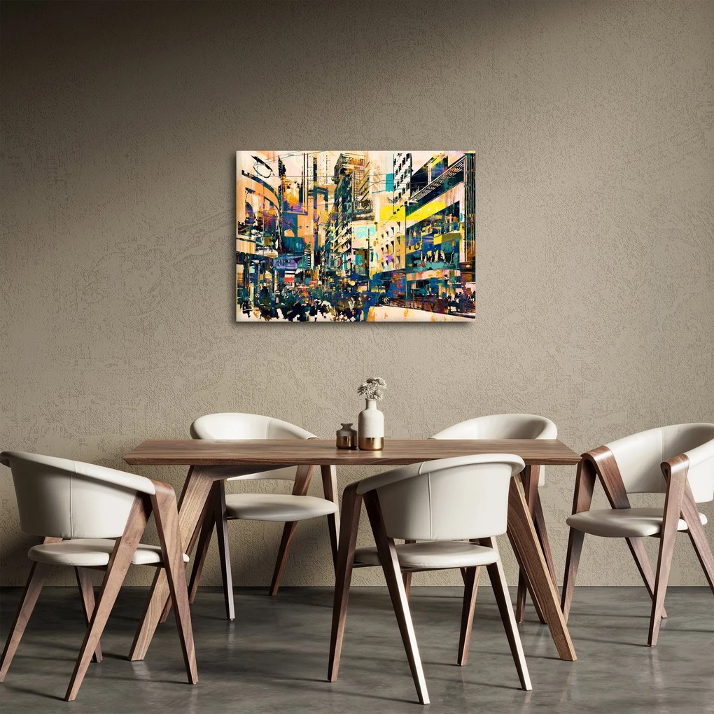 Tablou abstacțiunii pictate (70x50 cm)