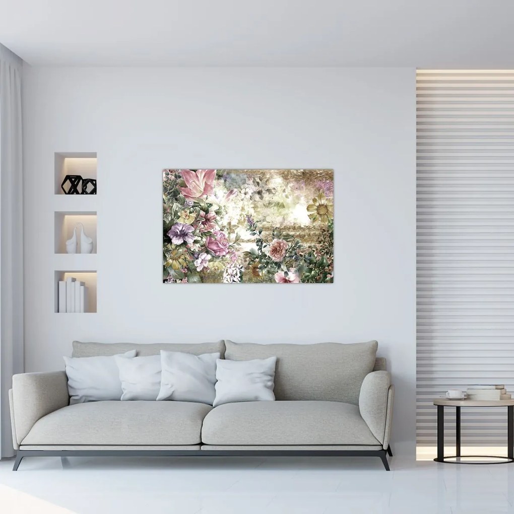 Tablou - Flori de design (90x60 cm)