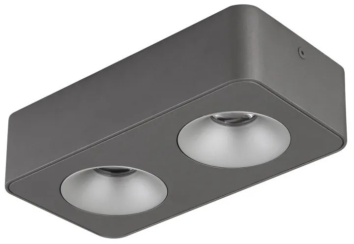 Spot LED aplicat aluminiu gri HANGARAU 2