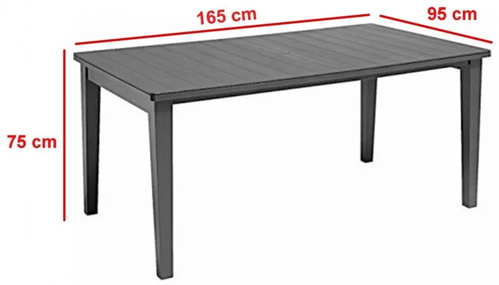 Set mobilier de grădină Fujuli 4+1, grafit