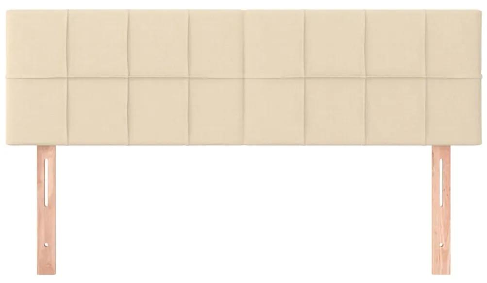 Tablii de pat, 2 buc., crem, 72x5x78 88 cm, textil 2, Crem, 144 x 5 x 78 88 cm