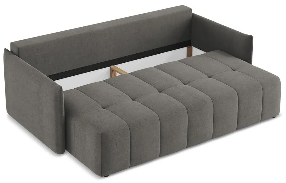 Canapea gri închis extensibilă/cu spațiu de depozitare 225 cm Moku – Makamii