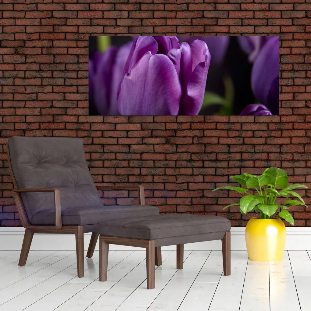 Tablou cu flori de lalele (120x50 cm)