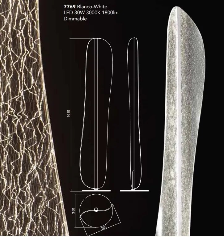 Lampadar, Lampa de podea LED design deosebit Bianca