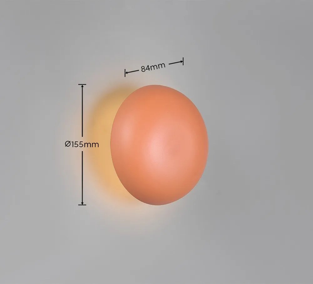 Aplică de perete portocalie LED cu USB Davey – Reality