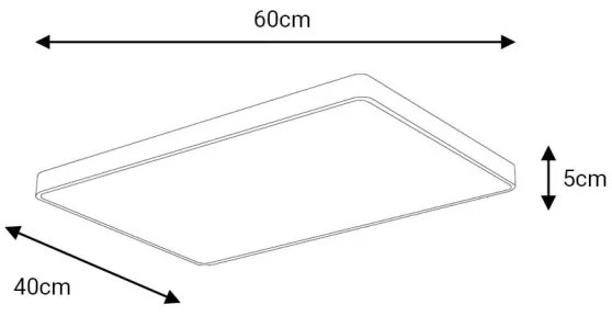 Plafonieră LED FELIZ LED/50W/230V 4000K 40x60 cm negru