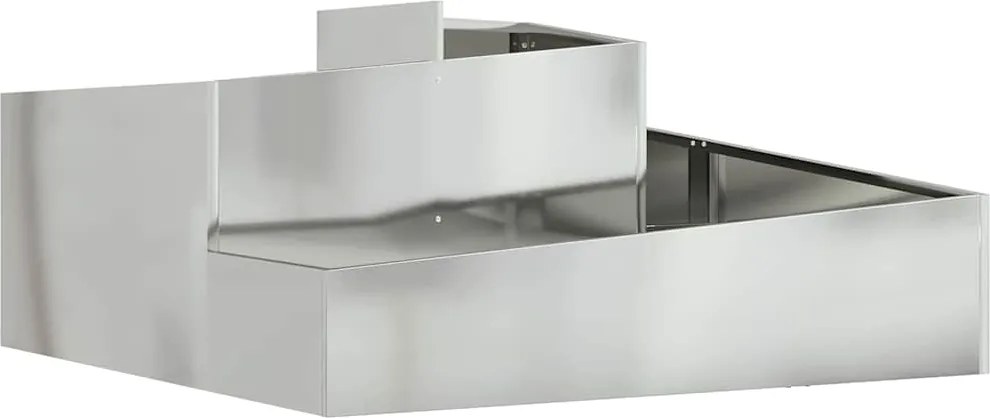 vidaXL Vază pentru Grădină Argintiu 100 x 100 x 50 cm Oțel Galvanizat