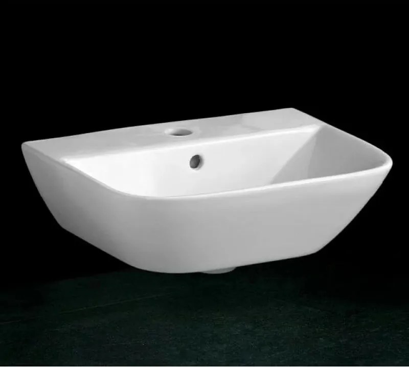 Lavoar suspendat Inter Ceramic dreptunghiular finisaj alb lucios 45.3 cm