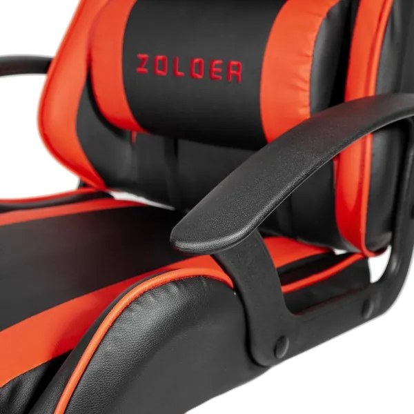 Scaun pentru jocuri video VARR Zolder negru/roșu