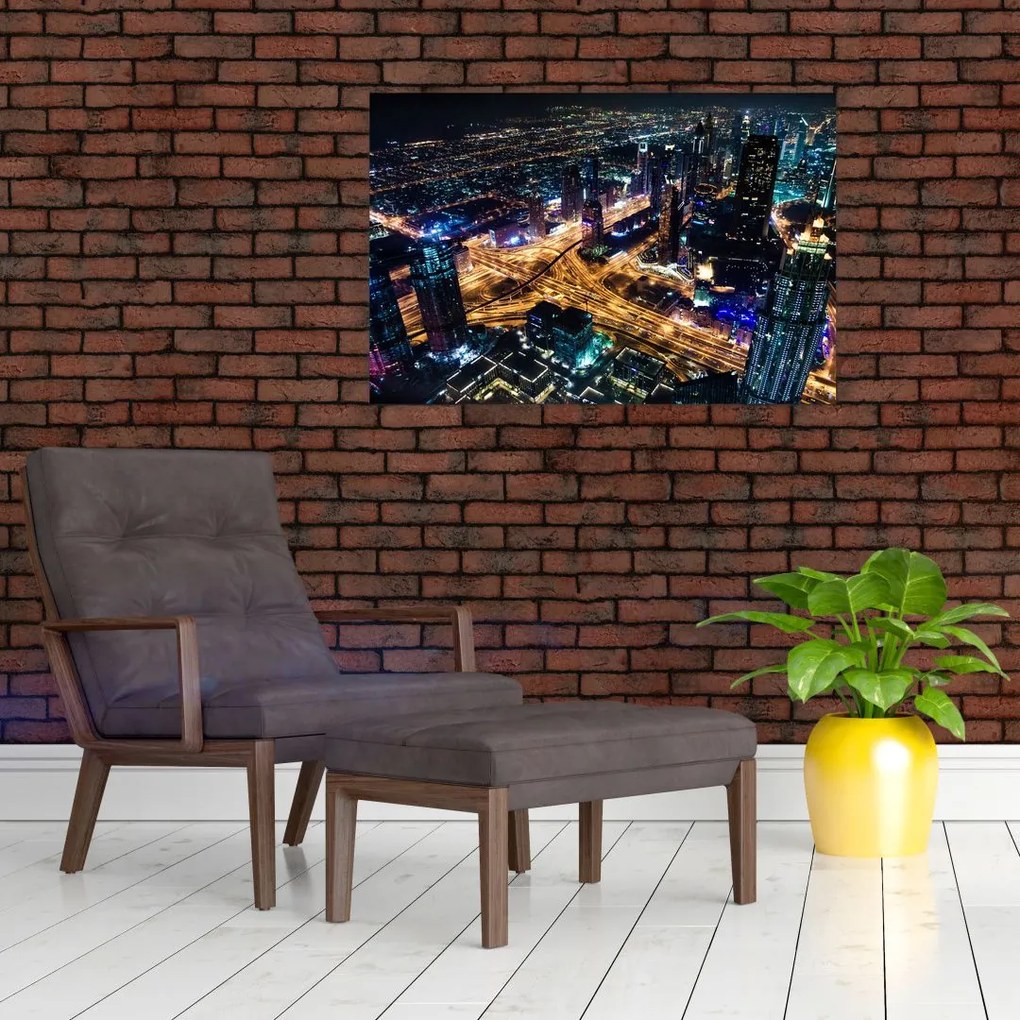 Tablou cu oraș nocturn (90x60 cm)