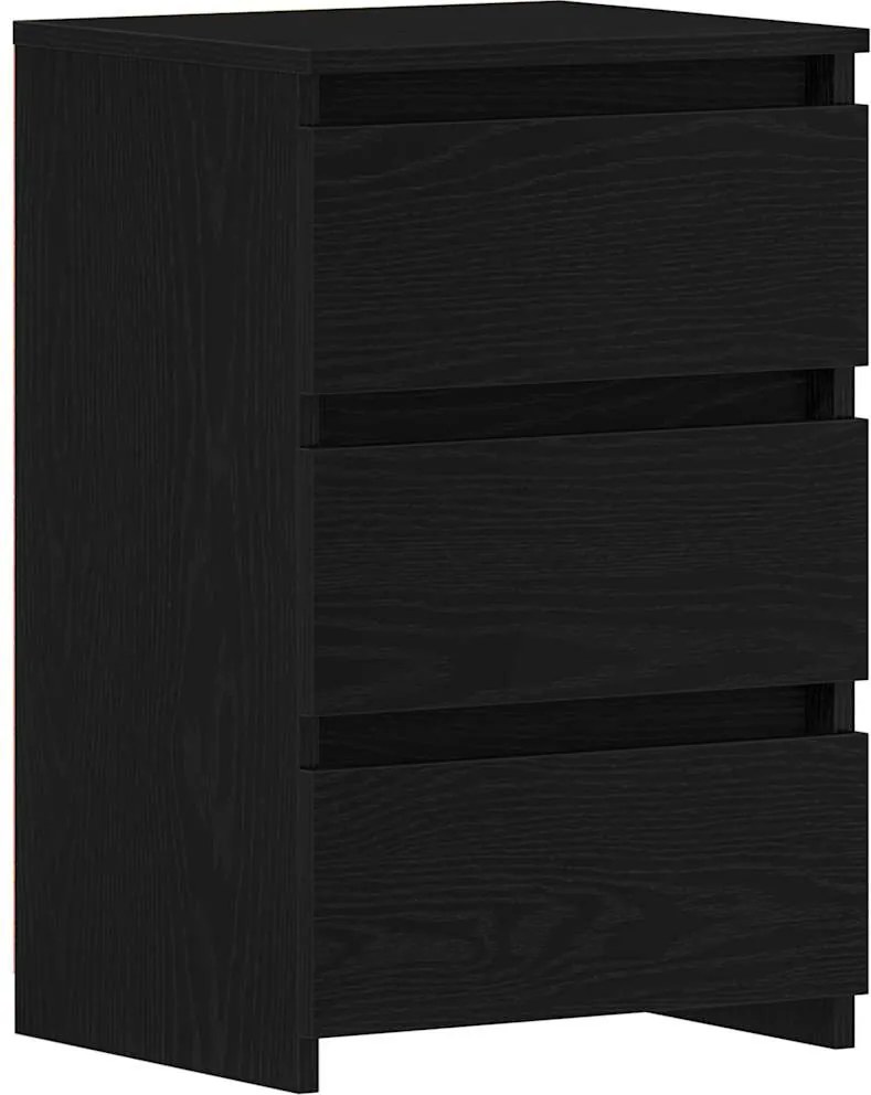 vidaXL Dulap de noapte Stejar Negru 40 x 35 x 62,5 cm Lemn compozit