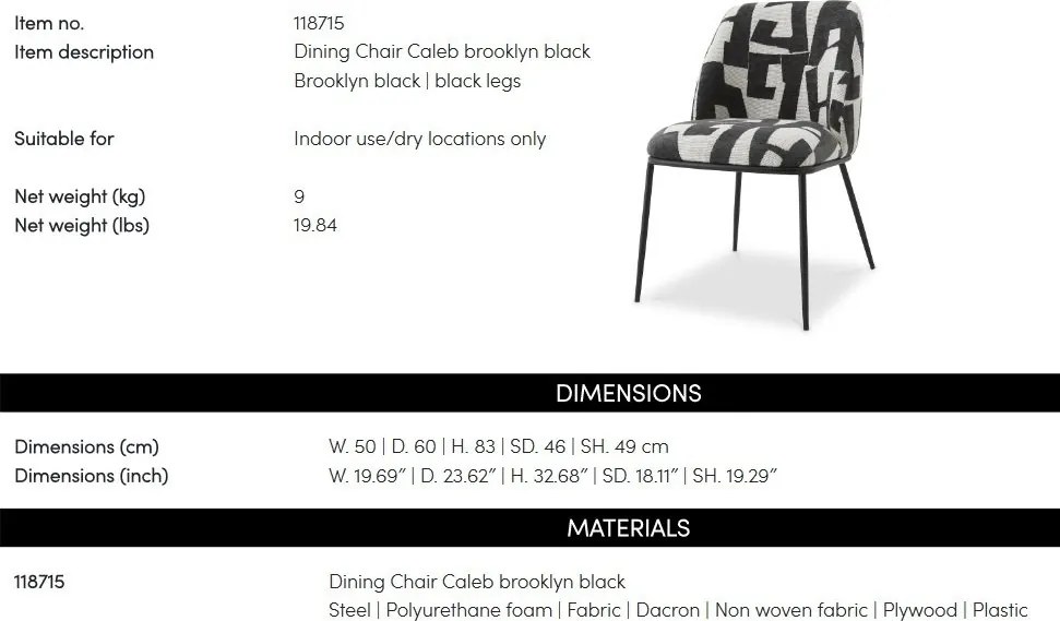 Scaun design elegant LUX Caleb