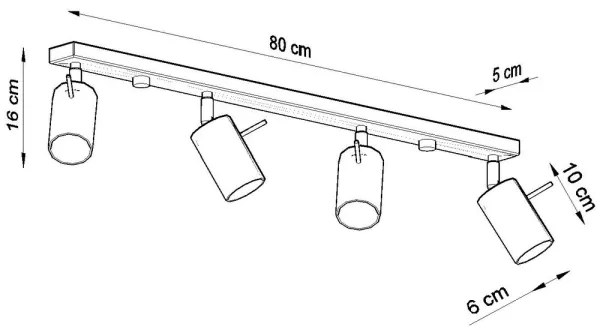 Lampă spot RING 4L 4xGU10/40W/230V alb